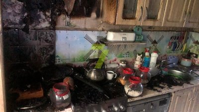 В Одесі у житловому будинку зайнялася газова труба В Одесі у житловому будинку зайнялася газова труба