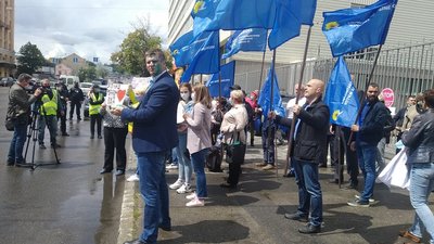 Голову "ОПЗЖ" у Харкові Андрія Лесика облили зеленкою