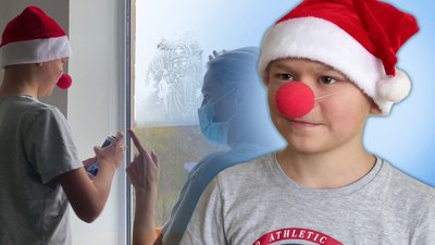 Як волонтери прикрашали вікна із пацієнтами в дитячій лікарні на Рівненщині