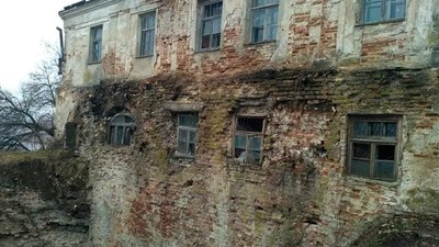 Волинські альпіністи розчистили стіни Олицького замку від заростей дерев Волинські альпіністи розчистили стіни Олицького замку від заростей дерев