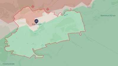 вовчанськ на карті