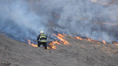 Пожеж на Харківщині через випалювання трави Пожеж на Харківщині через випалювання трави