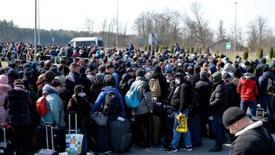 Українці на польському кордоні