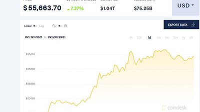 Bitcoin оновив рекорд — коштує понад 55 тисяч доларів Bitcoin оновив рекорд — коштує понад 55 тисяч доларів