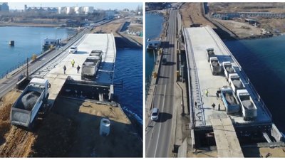 На мосту через Сухий лиман провели випробування вагою На мосту через Сухий лиман провели випробування вагою