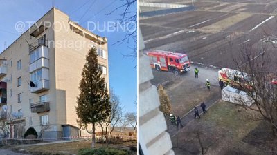 Обвалилася стіна п’ятиповерхового житлового будинку на Рівненщині
