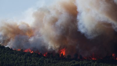 Лісова пожежа, Пузол-Мінервуа біля Нарбонни, Франція