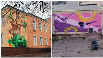 Вуличні художники створили 8 стінописів у 7 містах Луганщини