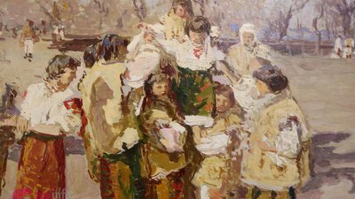 Святкування Великодня в українському живописі Святкування Великодня в українському живописі