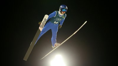 Євген Марусяк на тренуванні на Олімпіаді-2026