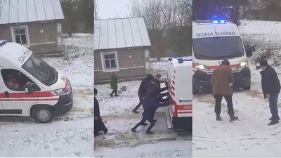 На Тернопільщині через нерозчищену дорогу не могла проїхати швидка