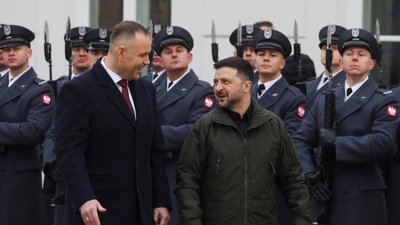 Кароль Навроцький та Володимир Зеленський