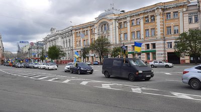 Ветерани АТО у Харкові влаштували автопробіг до Дня перемоги
