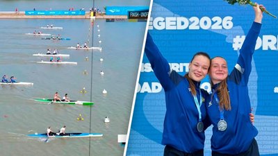 Дар'я Асаулюк та Софія Жушман на чемпіонаті з веслування