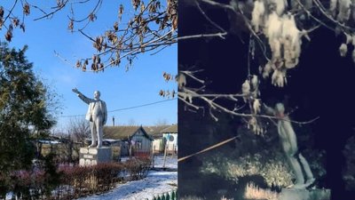 В Одеській області знесли останній пам'ятник Леніну