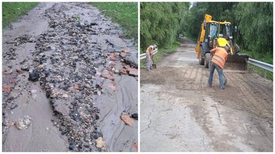 На Рівненщині вода поруйнувала вулиці й дорогу до села. Як ліквідовують наслідки