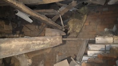 Наслідки влучання "Молнії" по будинку у Дергачах