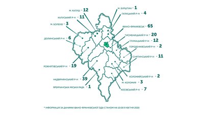 Ще два летальні з COVID-19, підтвердили на Франківщині. Ситуація по районах Ще два летальні з COVID-19, підтвердили на Франківщині. Ситуація по районах