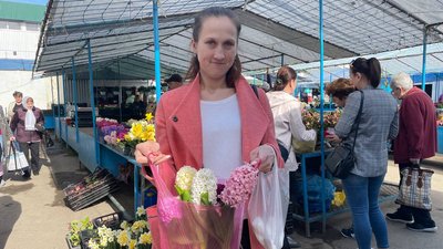 Ірина Мотяшок, покупчиня на тернопільському ринку Ірина Мотяшок, покупчиня на тернопільському ринку