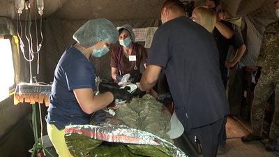 На Херсонщині проходять вишкіл військові медики у рамках спільних командно-штабних навчань