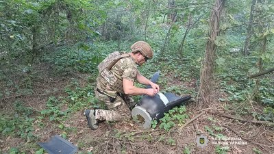 Бойову частину збитого російського БпЛА виявили у Чернігівському районі