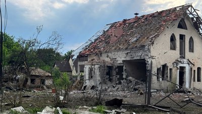 Руйнування у Слов'янську після авіаудару армії Росії, Донецька область, 8 червня 2026 року