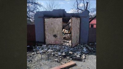 Зруйнований гараж родини Головченків Зруйнований гараж родини Головченків