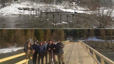 На Прикарпатті лісівники відновили 40-літній міст до монастиря На Прикарпатті лісівники відновили 40-літній міст до монастиря