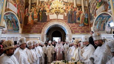 Різдвяне богослужіння предстоятеля ПЦУ митрополита Епіфанія в Успенському соборі Києво-Печерської лаври у Києві, 7 січня 2023