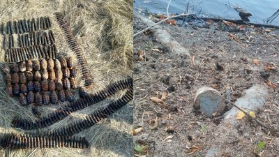 На дні змілілих водоймищ Луганщини виявили великокаліберні снаряди та гранатомети