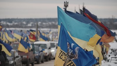 Автопробіг у пам'ять про загиблого волонтера В'ячеслава Ільченка у Харкові