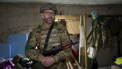 Ігор Резник на позиціях тероборони на Північній Салтівці у Харкові, квітень 2022 року Ігор Резник на позиціях тероборони на Північній Салтівці у Харкові, квітень 2022 року