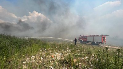 На Миколаївщині горить сміттєзвалище На Миколаївщині горить сміттєзвалище