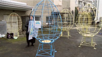 Центр Луцька прикрасили великодніми артінсталяціями Центр Луцька прикрасили великодніми артінсталяціями