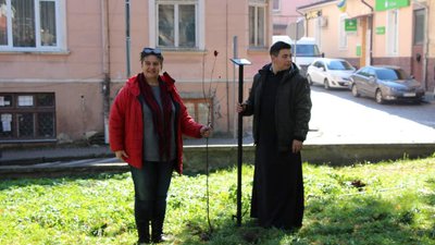 У Дрогобичі на Львівщині висадили Алею пам'яті загиблим ветеранкам У Дрогобичі на Львівщині висадили Алею пам'яті загиблим ветеранкам