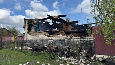 Будинок родини Гарезів після атаки російськими БпЛА