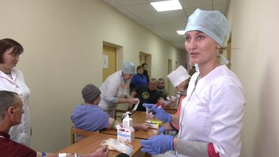 На Чернігівщині здавали кров На Чернігівщині здавали кров
