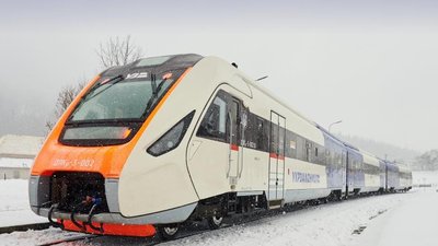 Потяг, поїзд, Укрзалізниця, зима, Франківщина