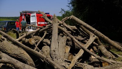Рятувальники витягли з річки 60 кубічних метрів деревини Рятувальники витягли з річки 60 кубічних метрів деревини