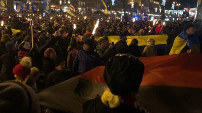 До дня народження Бандери у Києві влаштували смолоскипну ходу До дня народження Бандери у Києві влаштували смолоскипну ходу