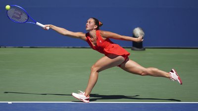 Марта Костюк під час першого кола US Open