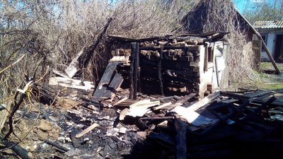 На Донеччині пожежа з трави перекинулась на будівлі: вигоріли 3 га