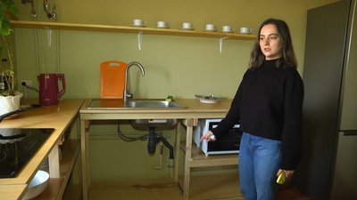 Для мешканців гуртожитку облаштували й кухні. Їх буде дві на поверх. Для мешканців гуртожитку облаштували й кухні. Їх буде дві на поверх.