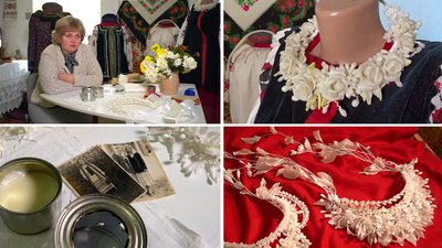Жителька Кіровоградщини відтворює традиційні для регіону воскові весільні вінки Жителька Кіровоградщини відтворює традиційні для регіону воскові весільні вінки