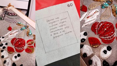 Ворон, могила і кістки: черкащанка вишила клаптик на воєнній мапі України Ворон, могила і кістки: черкащанка вишила клаптик на воєнній мапі України