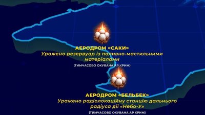 В СБУ сказали, скільки військових обʼєктів у Криму уражено за тиждень 40-денної операції