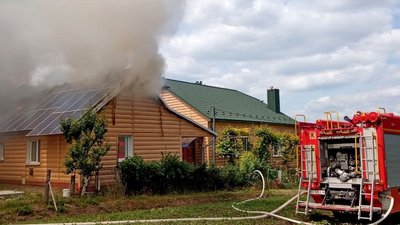 На Тернопільщині горів будинок із сонячними панелями