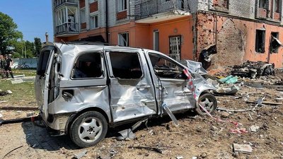 Майно жителів Чорткова, пошкоджене вибухами