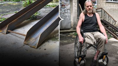 Пандус для мешканця на вулиці Сандуляка