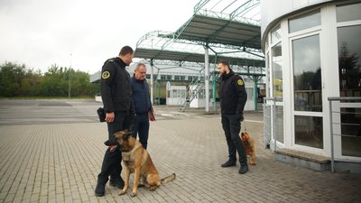 17 кінологічних команд перевіряють вантажі на Закарпатській митниці 17 кінологічних команд перевіряють вантажі на Закарпатській митниці